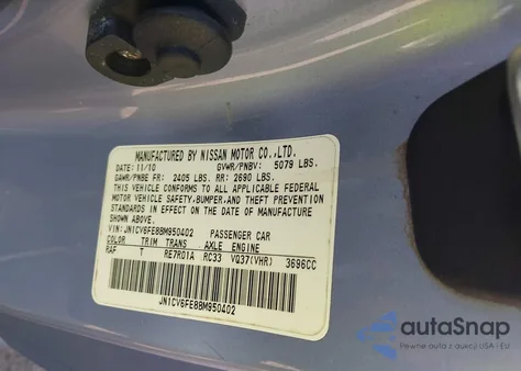 2011 Infiniti G37 from USA, damaged, VIN JN1CV6FE8BM950402